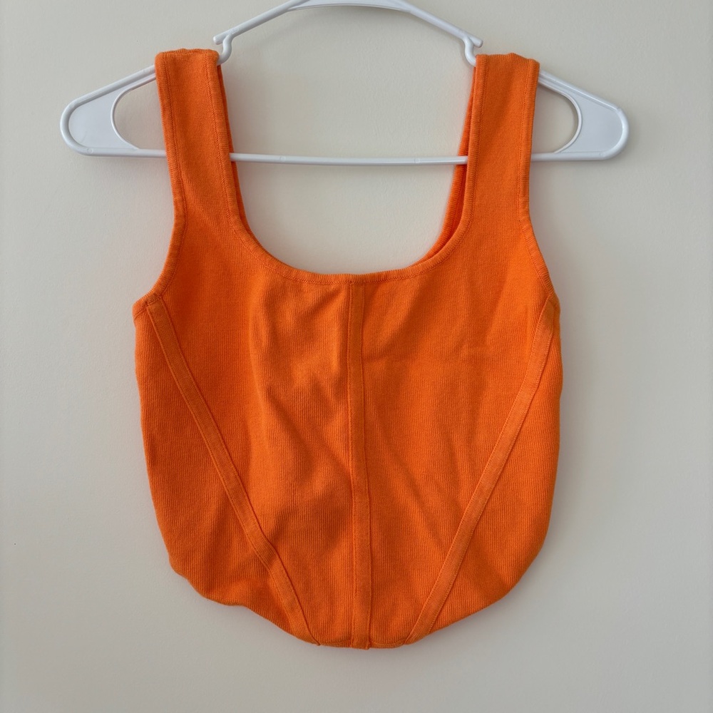 House of Harlow Orange Crop Top